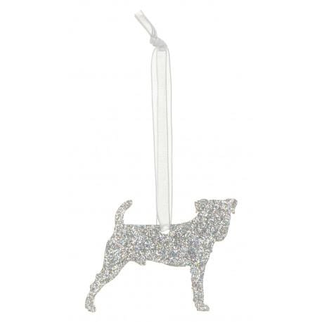 Christmas Decoration Glitter Jack Russell Christmas Decoration