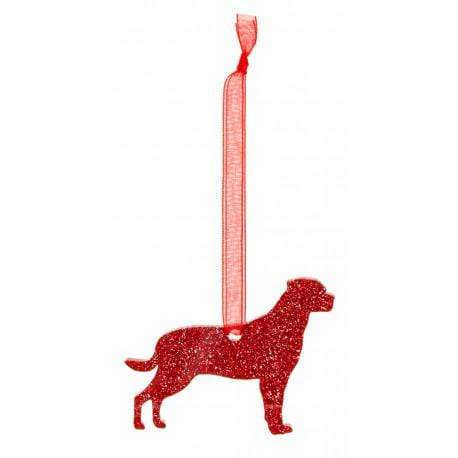 Christmas Decoration Glitter Rottweiler Christmas Decoration