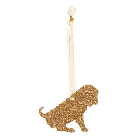 Christmas Decoration Glitter Shar Pei Christmas Decoration