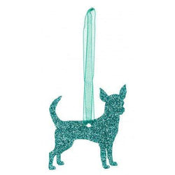 Christmas Decoration Glitter Smooth Haired Chihuahua Christmas Decoration