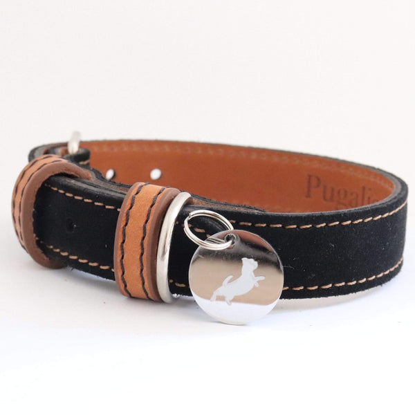 Collar Black Leather Dog Collar