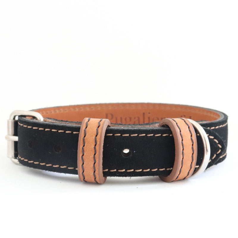 Collar Black Leather Dog Collar