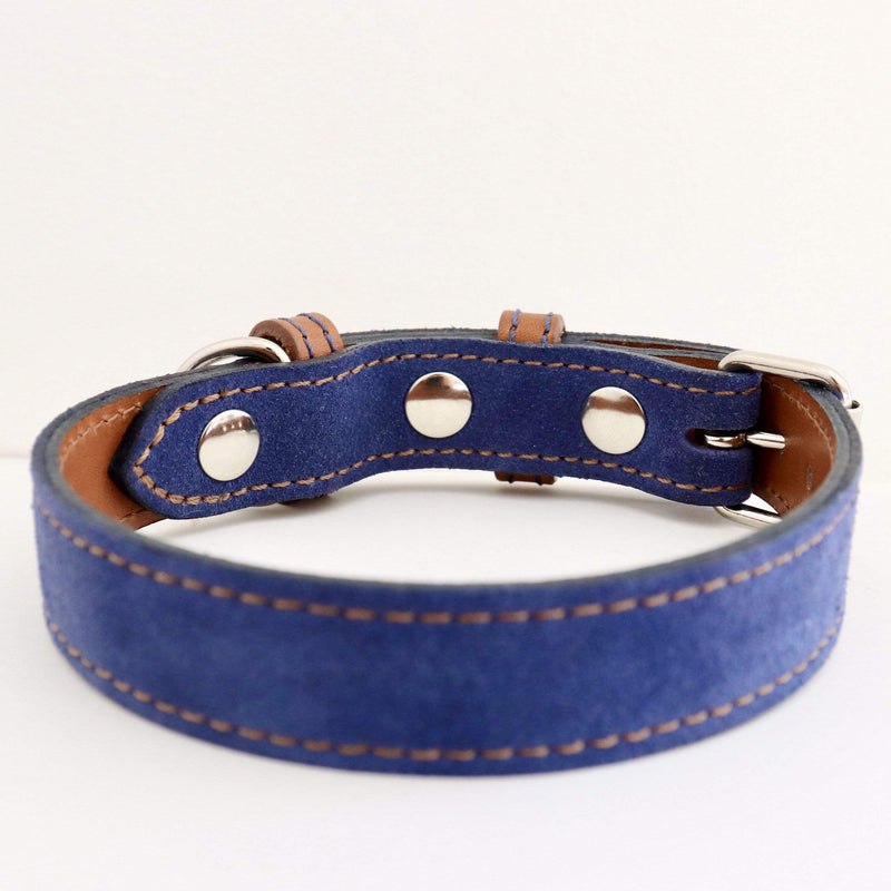 Collar Blue Leather Dog Collar