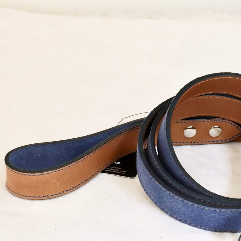 Lead Blue Leather Dog Lead