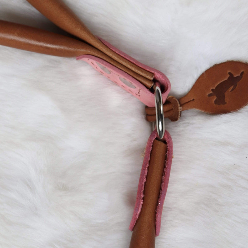 Lead Bubblegum Pink Pink Rolled Leather Slip Lead