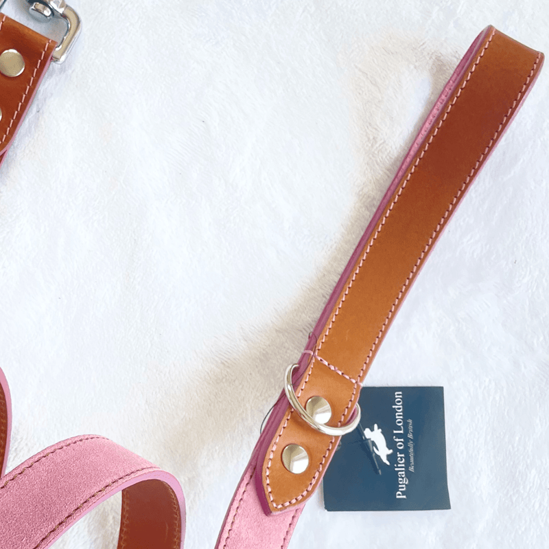Lead Pink Leather Dog Lead