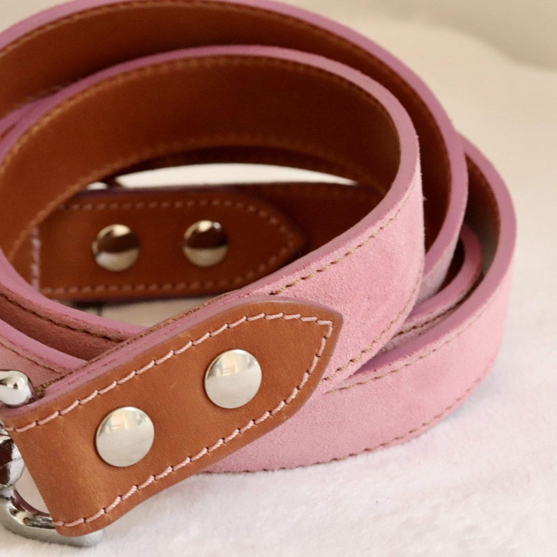 Lead Pink Leather Dog Lead