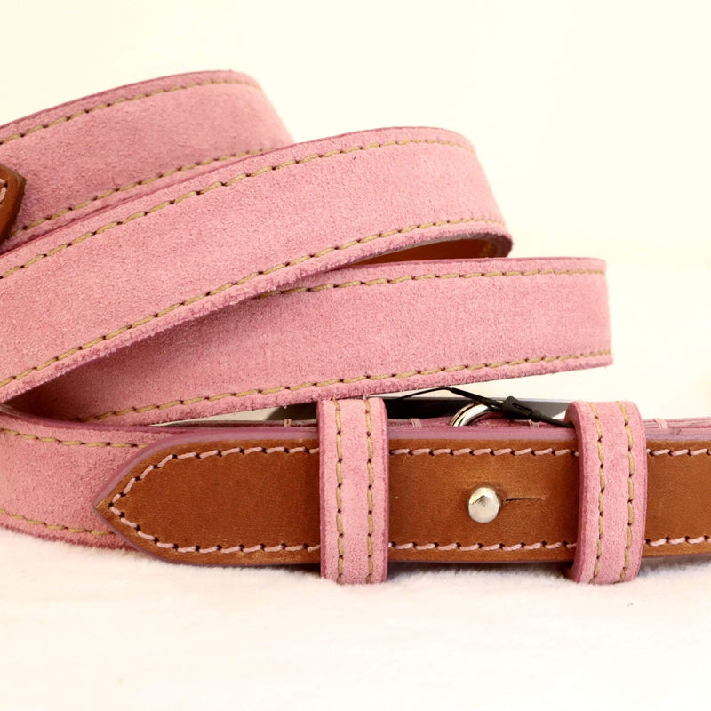 Lead Soft Pink Leather Dog Lead