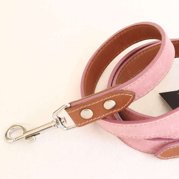 Lead Soft Pink Leather Dog Lead