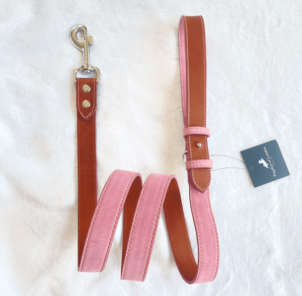 Lead Soft Pink Leather Dog Lead