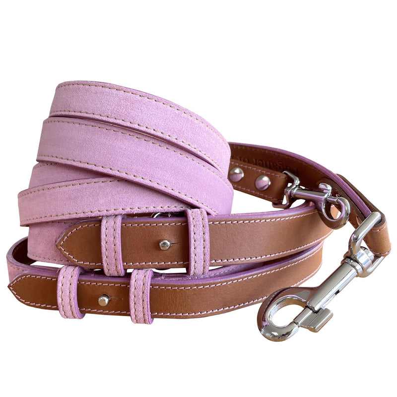 Lead Soft Pink Leather Dog Lead