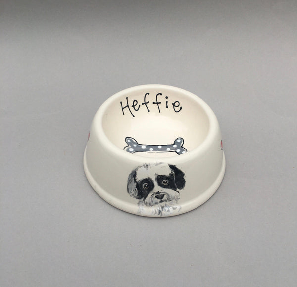 Dog Bowl Personalised Dog Portrait Bowl