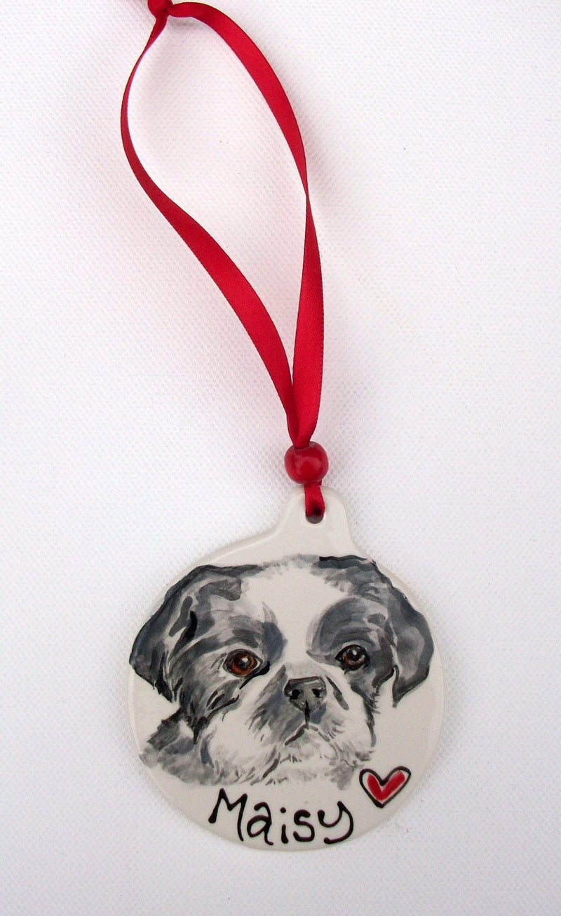 Personalised Dog Portrait Hanging Decoration