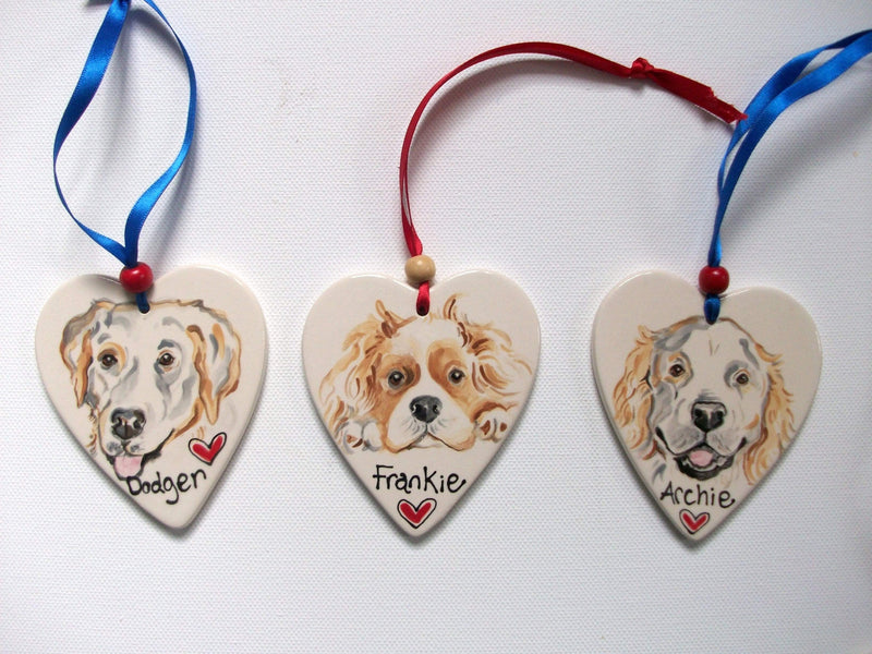 Personalised Dog Portrait Hanging Decoration