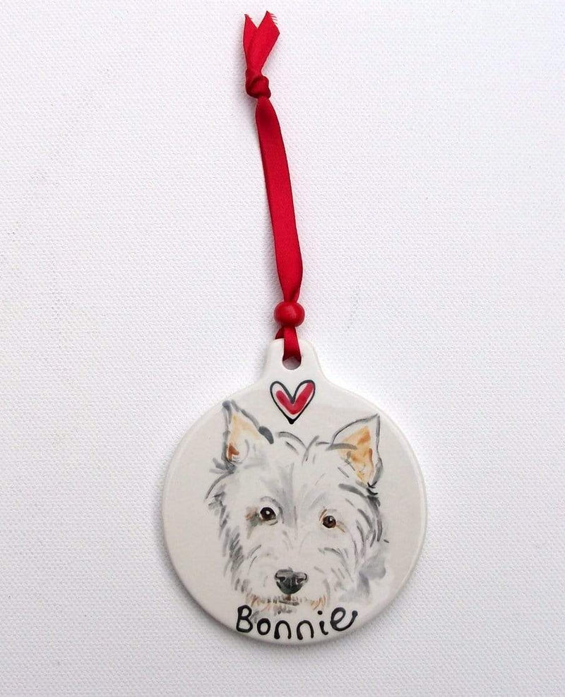 Personalised Dog Portrait Hanging Decoration