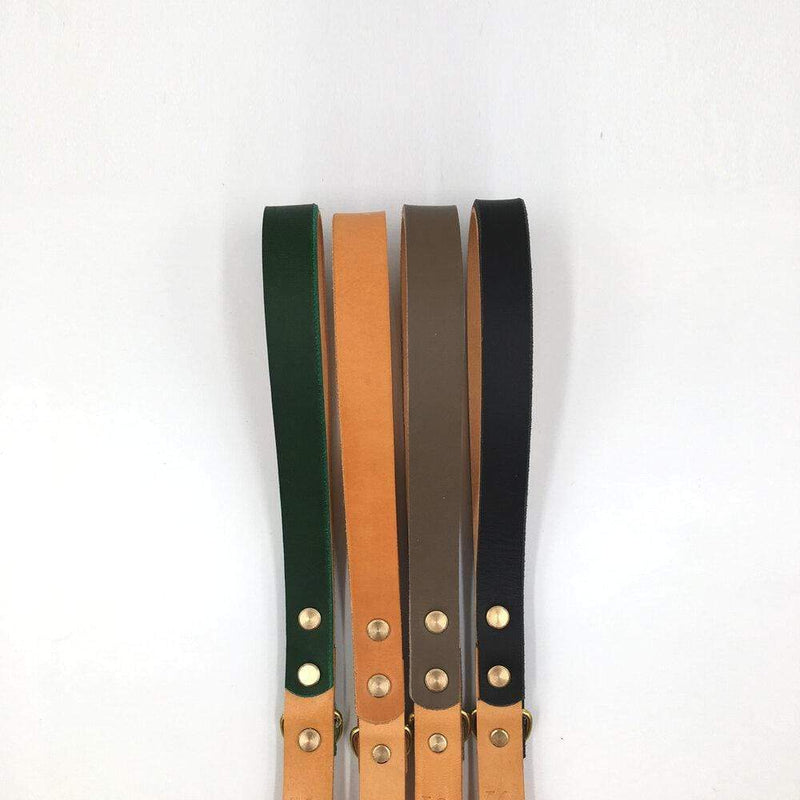 Dog Collar Forest Green and Natural Tan Artisan lead