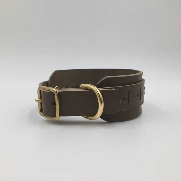 Dog Collar Greige Craft Iggy/Whippet collar