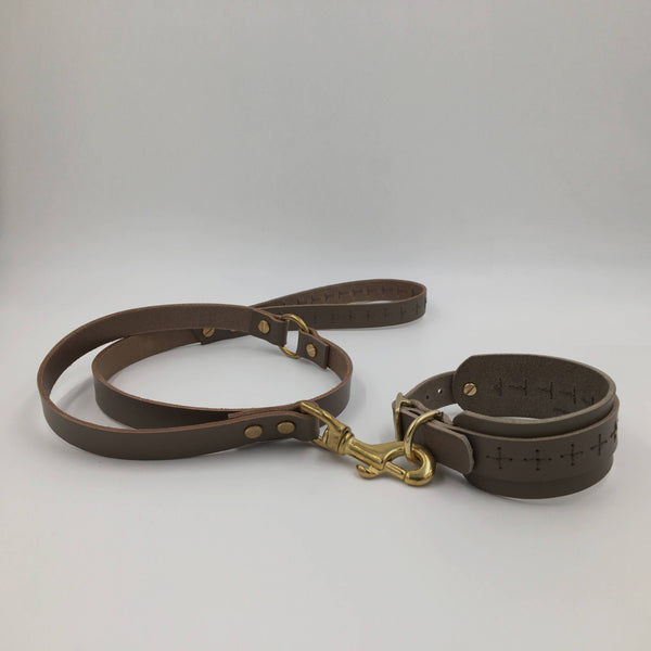 Dog Collar Greige Craft Iggy/Whippet collar