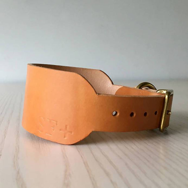 Dog Collar Natural Tan Sighthound collar
