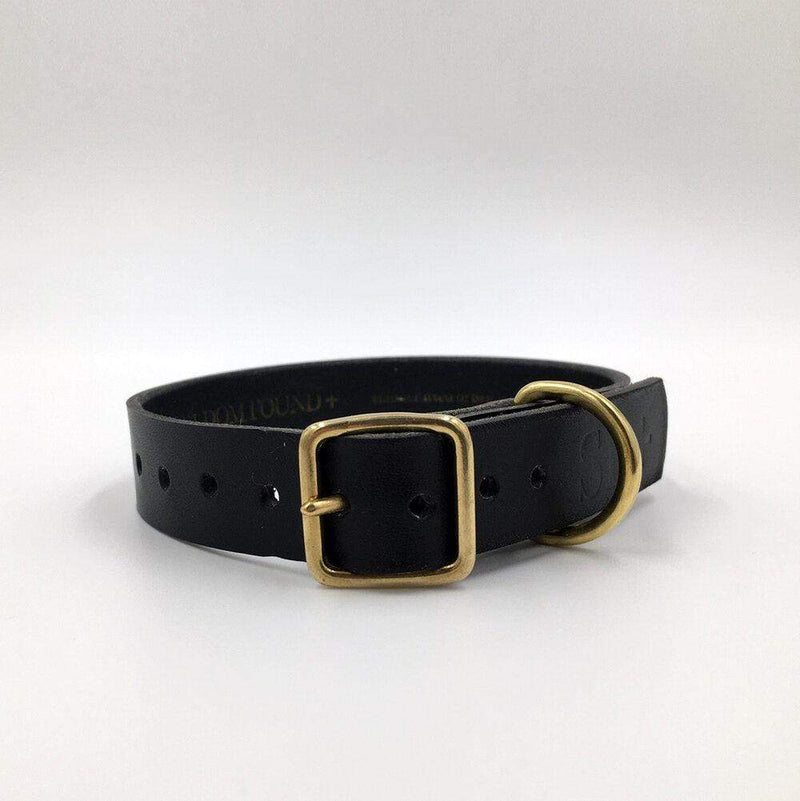 Dog Collar Puppy/sml breed Raven Black Artisan collar