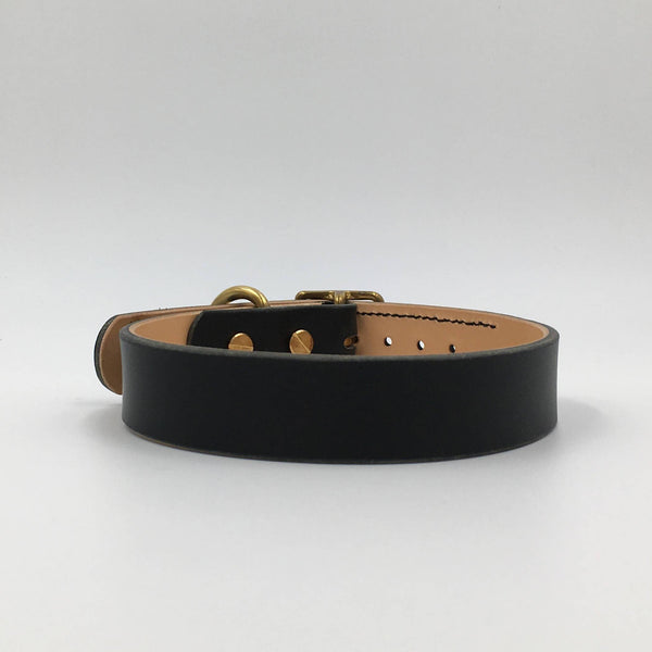 Dog Collar Raven Black Artisan collar