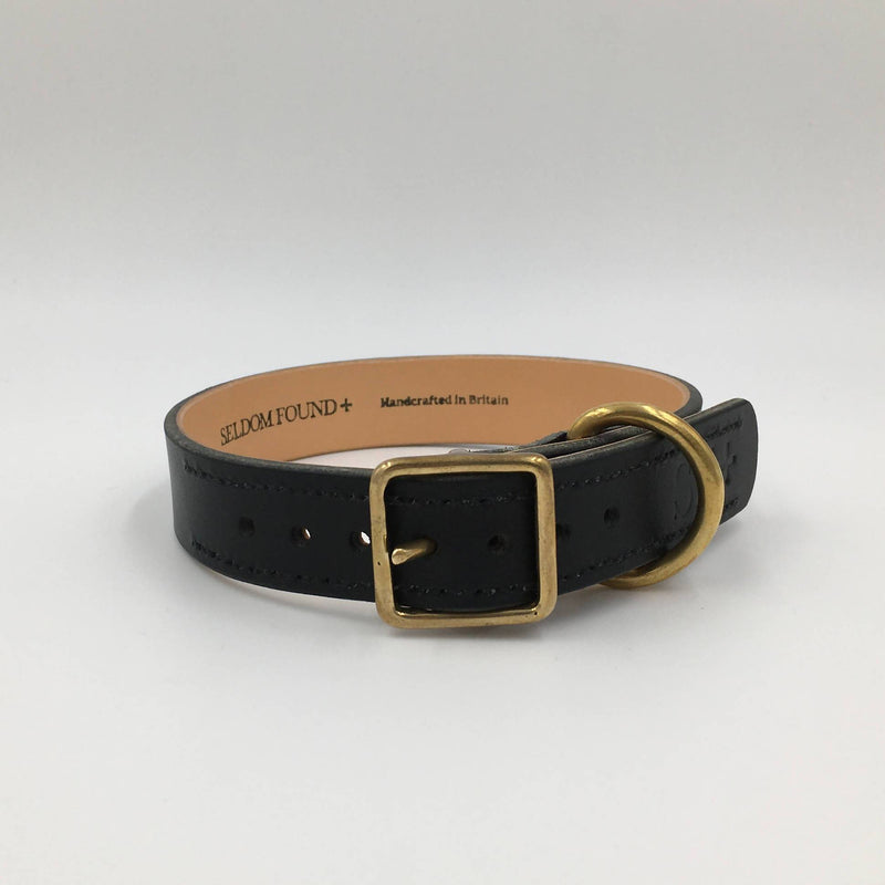 Dog Collar Raven Black Artisan collar