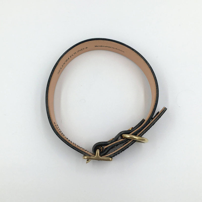 Dog Collar Raven Black Artisan collar