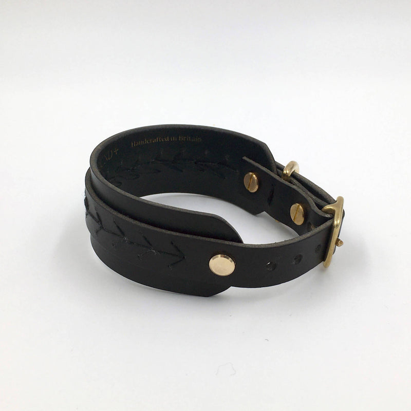 Dog Collar Raven Black Craft Iggy/Whippet collar