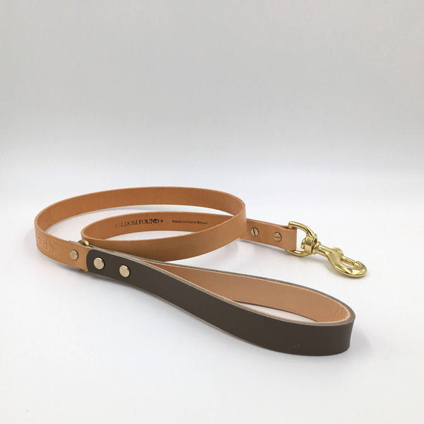 Dog Lead Greige and Tan Artisan lead