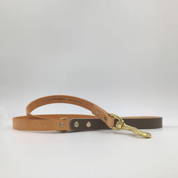 Dog Lead Greige and Tan Artisan lead