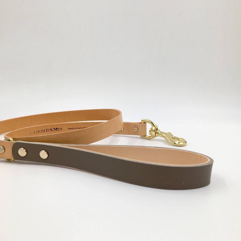 Dog Lead Greige and Tan Artisan lead
