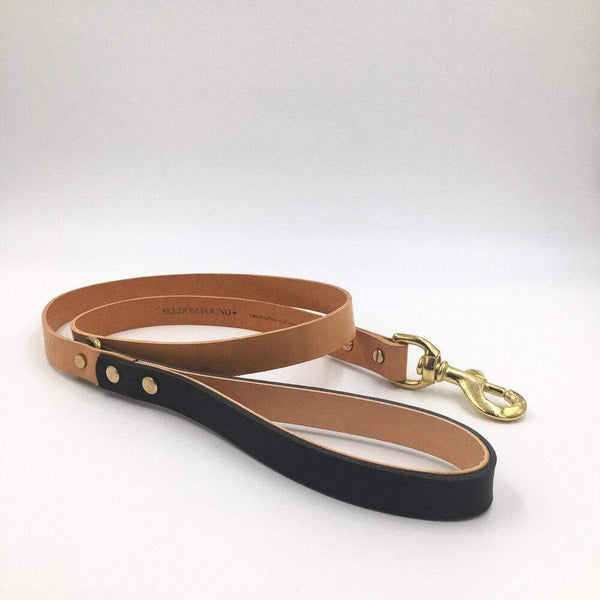 Dog Lead Raven Black and Tan Artisan lead