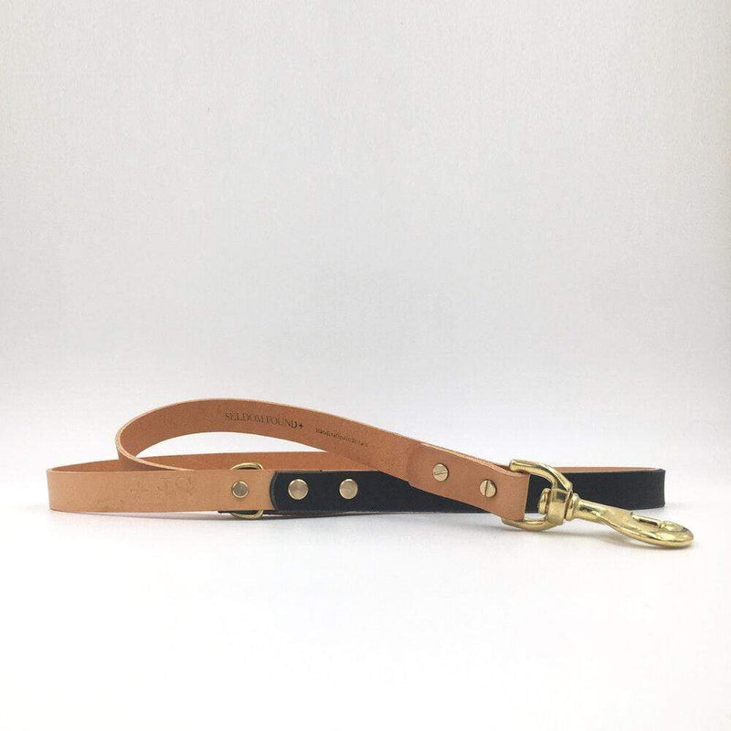 Dog Lead Raven Black and Tan Artisan lead