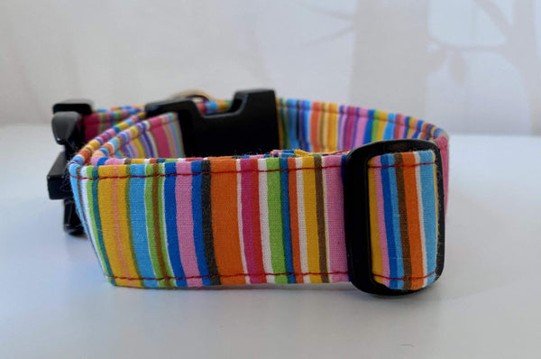 Dog Collar Rainbow Adjustable Large Dog Collar