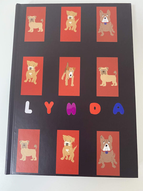 Hardback Notebook with Dog print design