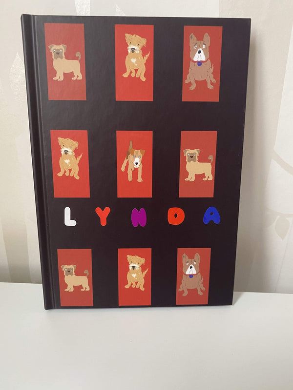 Hardback Notebook with Dog print design