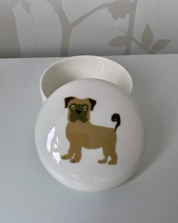 Pug Jewellery Ceramic Trinket box