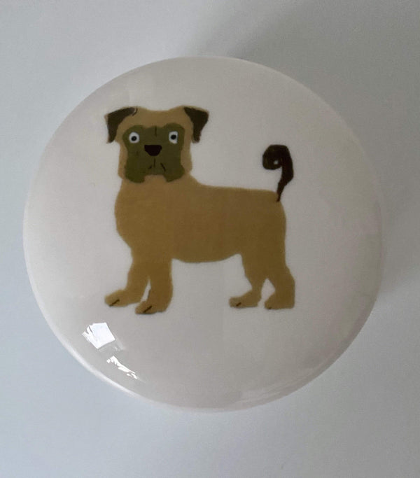 Pug Jewellery Ceramic Trinket box