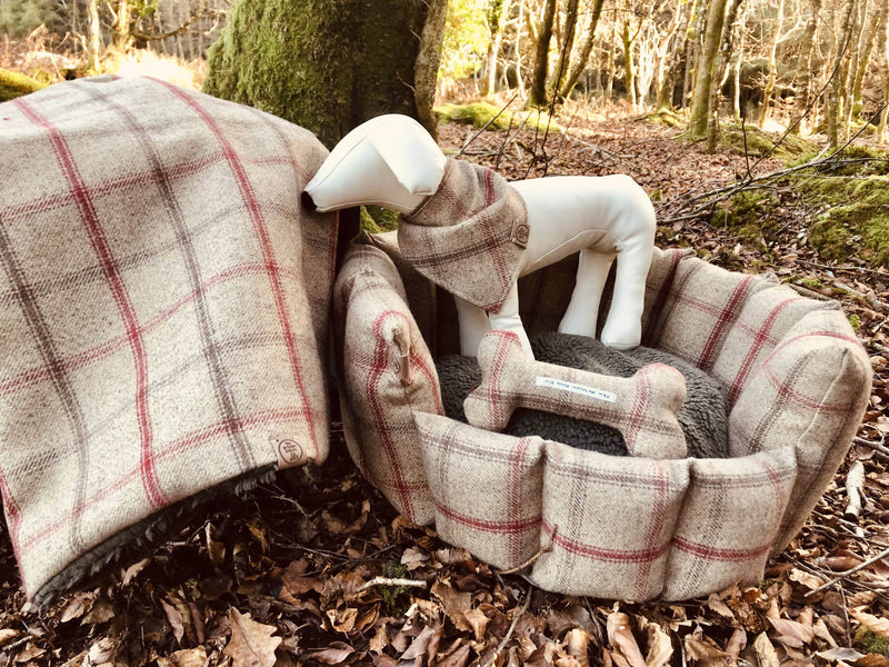 Dog bed Luxury Handcrafted Pocket Sided Dog Bed with Sherpa Fleece Cushion