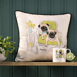 Pug Scatter Cushion