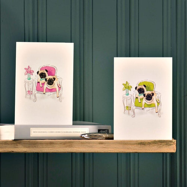 Lazy Days Pug Notelet Set