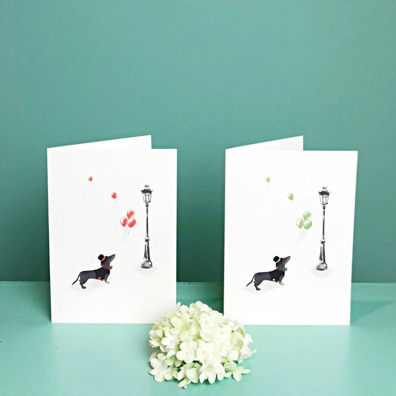 Up & Away Dachshund Notelet Set