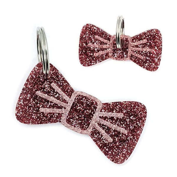 Flamingo Glitter Pooch & Pooch Parent BowDangle Set