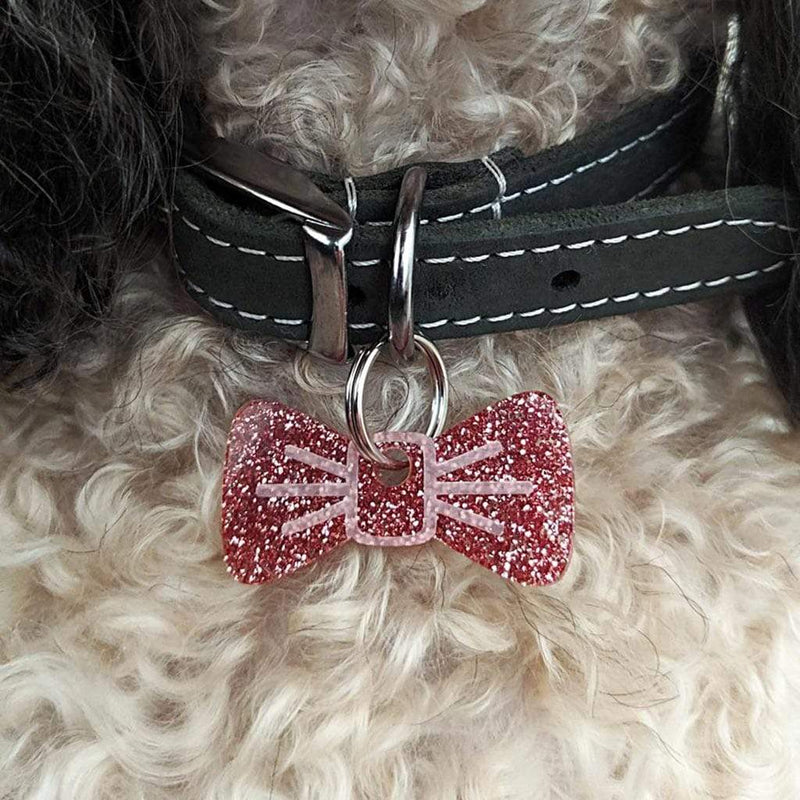 Flamingo Glitter Pooch & Pooch Parent BowDangle Set